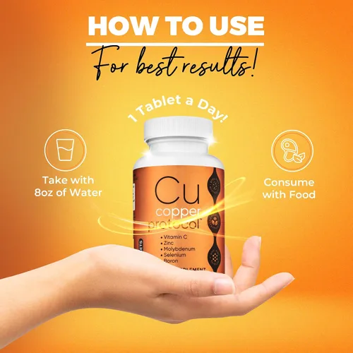 Vista 4 de Suplementos de cobre para mujeres y hombres (90 cápsulas) aumenta la energía, nutre el cuerpo, fórmula antienvejecimiento, incluye vitamina C, zinc