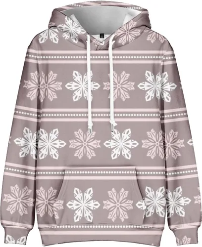Vista 3 de Christmas Hoodie For Men Big And Tall Cotton Lightweight Graphic Ugly Christmas Sweatshirt Funny Heated Pullover