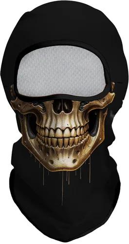 Vista 14 de Obacle Máscara Facial Pasamontañas para Hombres y Mujeres Ligera para Esquí, Caza, Ciclismo, Pesca Bear Cara Abierta Marrón
