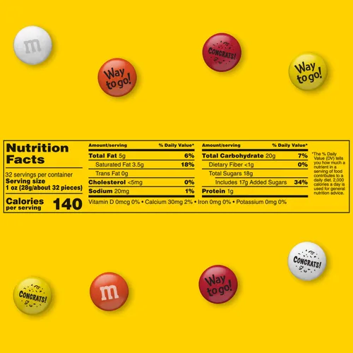 Vista 6 de M&M'S - Caramelo de chocolate con leche prediseñado para felicitaciones, 2 libras de dulces a granel con gráficos de felicitación para regalos