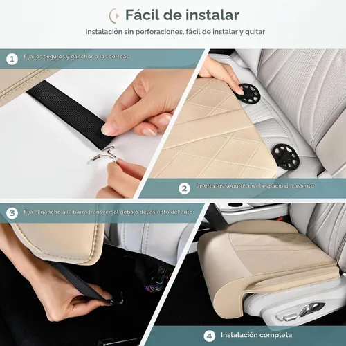 Vista 6 de Coverado Cojín de soporte extensor de patas de asiento de automóvil, cojín para asiento del conductor, soporte universal para patas de asiento