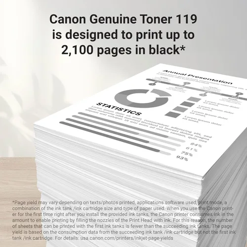 Vista 3 de Canon Cartucho de tóner negro 119 original compatible con la serie LBP250, serie MF410, serie MF5800, serie MF5900, serie MF6100, LBP6300dn, serie