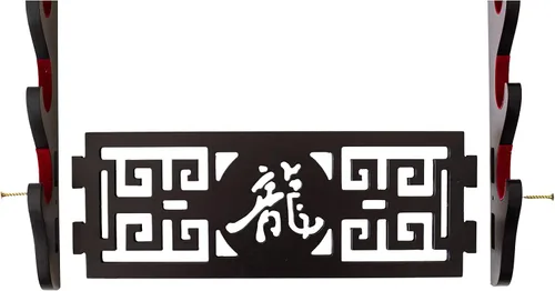 Vista 4 de Samurai - Soporte de pared para espada, soporte de 4 niveles para armas de artes marciales, soporte de exhibición de protección de vellón, Katana