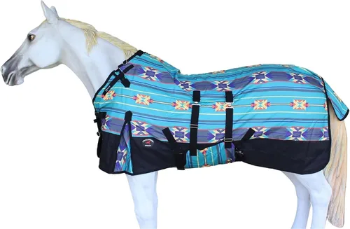 Vista 10 de Challenger 1200D Turnout - Manta ligera para el invierno, con banda de vientre, caballo, lluvia, 398B