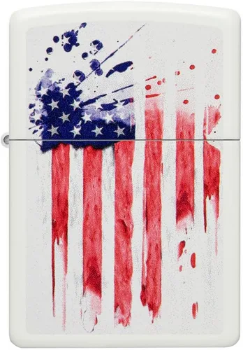 Vista 8 de Zippo encendedores con la bandera de EE. UU.