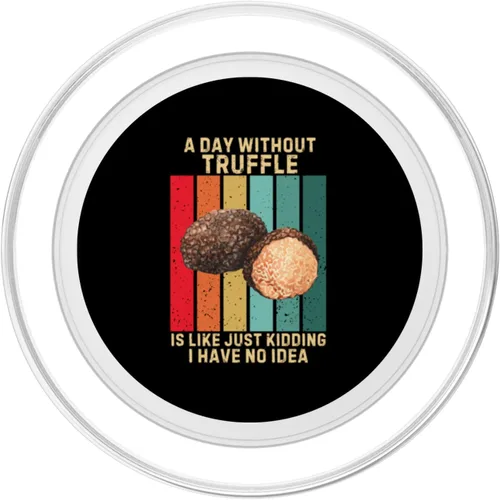 Vista 2 de Vintage A Day Without Truffle I Have No Idea Truffle Lover PopSockets MagSafe PopGrip for iPhone