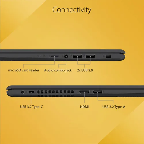 Vista 8 de ASUS VivoBook 15 F1500EA - Laptop delgada, pantalla FHD de 15.6 pulgadas, procesador Intel Core i3-1115G4 de 11ª generación, DDR4 de 4 GB, SSD NVMe