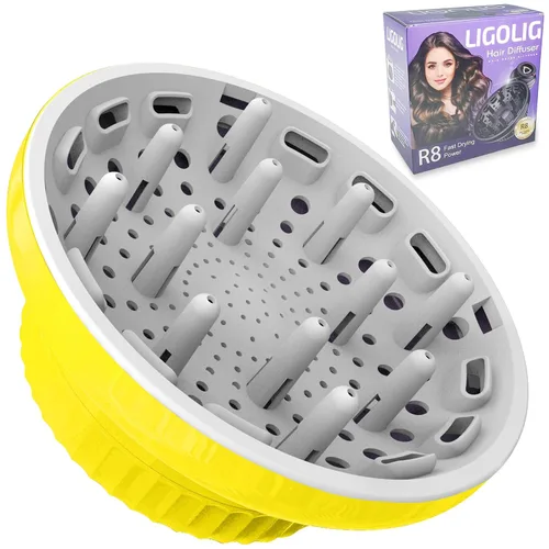 Vista 7 de LIGOLIG Difusor de cabello, difusor universal para secador de pelo de 1.4 a 2.4 pulgadas, difusor de pelo para cabello rizado y cabello ondulado