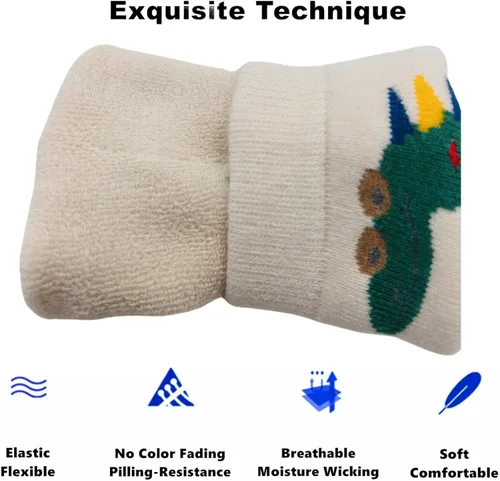 Vista 5 de Calcetines deportivos para niños, diseño de dinosaurios, 10 pares
