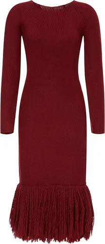 Vista 2 de Marina Moscone Collective RTR Design - Vestido de flecos rojos colectivos