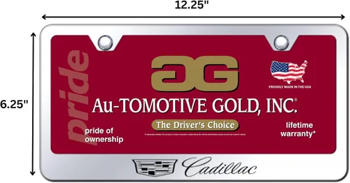 Vista 5 de Au-Tomotive Gold Marco grabado con láser Cadillac (nuevo logotipo) - Espejo Acero inoxidable grabado con láser (espejo)