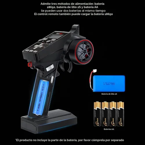 Vista 6 de HOTRC CT-6A Transmisor y receptor RC de 6 canales 2.4ghz control manual RC tanque barco tanque control remoto (CT-6A)
