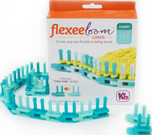Vista 5 de Authentic Knitting Board Flexee Telar Enlaces Bitty, Calibre Fino, para Hilo Extra Fino, 72 Enlaces, 148 Clavijas