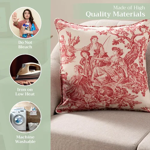 Vista 7 de Maison d' Hermine The Miller - Funda de cojín decorativa 100 % de algodón, tejido Toile de Jouy Para sofá, sillón, dormitorio, hogar, sala