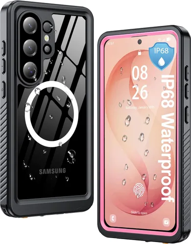Vista 13 de ANTSHARE Funda impermeable IP68 para Samsung Galaxy S24 Ultra, compatible con MagSafe, protector de pantalla y lentes integrado, protección