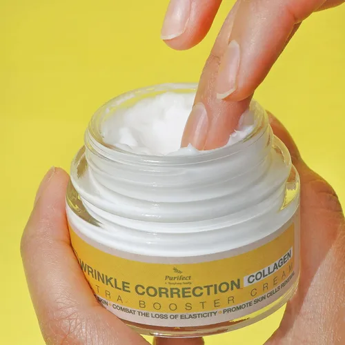 Vista 4 de Purifect Corrección de Arrugas Crema Ultra Booster de Colágeno para Mujeres y Hombres - Crema facial hidratante, apoyo antienvejecimiento, fortalece