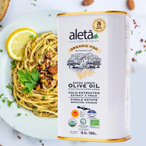 Vista 8 de Aleta Farms - Aceite de oliva virgen extra, orgánico USDA, aceite de oliva rico en polifenoles de una sola finca, prensado en frío, premios globales