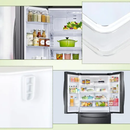 Vista 7 de DA97-12651A Contenedor de estante de puerta de refrigerador (superior izquierdo) compatible con Samsung RF263TEAE, RF263BEAE, RF265BEAESG
