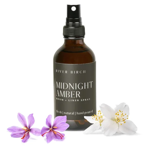 Vista 24 de River Birch Perfume de Lino y Ambiente con Aroma Navideño Fragancia para el Hogar Botella de Vidrio Ámbar de 4 oz Aroma Exclusivo de Lujo