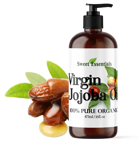 Vista 7 de Aceite de jojoba orgánico sin refinar de alta calidad, 8 onzas con bomba, importado de Argentina, 100% puro, prensado en frío, para cabello, piel