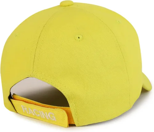 Vista 7 de Trendy Apparel Shop Gorra de béisbol con bandera de carreras bordada en 3D