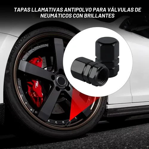 Vista 6 de alpmosn Tapones de Vástago de Válvula de Neumático de Aluminio, Cubiertas de Válvula de Rueda, Tapa de Neumático a Prueba de Polvo, Accesorios