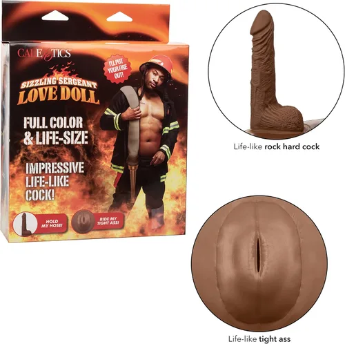 Vista 5 de CalExotics Sizzling Sargento Amor Muñeca Explotación Muñeca Sexual - Marrón