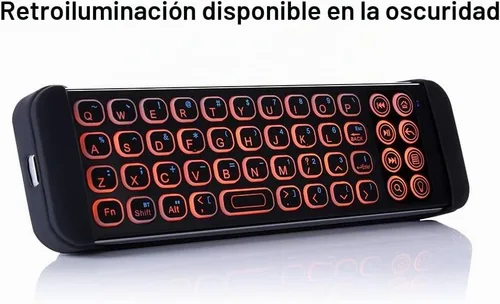 Vista 4 de iPazzPort Mini teclado inalámbrico Bluetooth remoto con retroiluminación