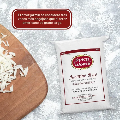 Vista 7 de Puro arroz Jasmine de Tailandia Spicy World, bolsa de 10 libras