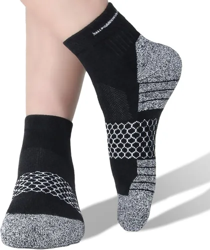 Vista 7 de Calcetines de compresión de corte bajo para el tobillo de rendimiento multiusos para hombres, 6 pares