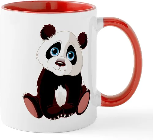 Vista 49 de CafePress Turtle And Panda - Taza de café de cerámica de 11 oz (11.0 fl oz)
