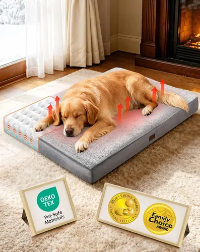 Vista 10 de OhGeni Cama ortopédica para perros pequeños, espuma viscoelástica 01-gris