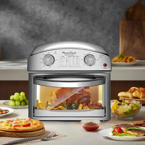 Vista 3 de Plum Chef Freidora de aire, 13 cuartos de galón de convección multifuncional horno tostador de aire combinado, circulación de aire caliente de 360°