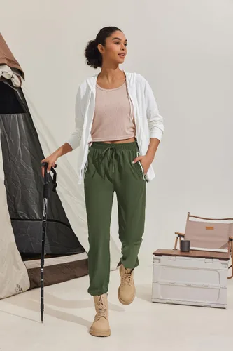 Vista 5 de Pinspark Pantalón de senderismo para mujer con bolsillos con cremallera