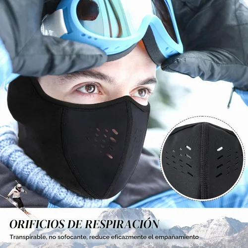 Vista 4 de WTACTFUL Breathable Half Face Mask for Men Women Warm Thermal Balaclava