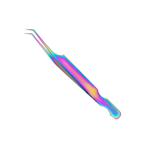 Vista 10 de Pinzas de extensión de pestañas de calidad suiza, volumen ruso, titanio, multicolor, J1 (Dolphin)