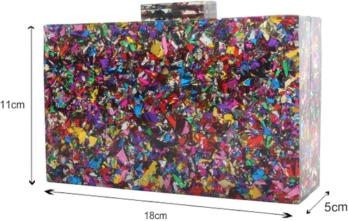 Vista 4 de LETODE Bolsos de mano de acrílico, bolso de plexiglás para mujer