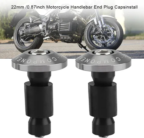 Vista 5 de Acouto Tapones para el extremo de la barra de la motocicleta, 0.866 in, 7/8 pulgadas, tapón deslizante para manillar de motocicleta, anti vibración