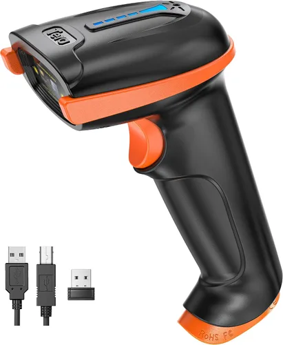 Vista 19 de Tera Escáner de Códigos de Barras Inalámbrico Versátil 2-en-1 (2.4Ghz Inalámbrico + USB 2.0 Con Cable) con Indicador de Nivel de Batería, Distancia