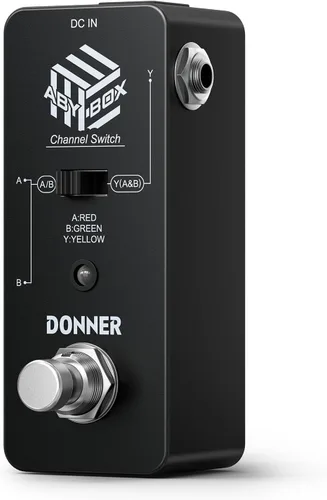 Vista 9 de Donner Pedal de efecto ABY Box, conmutador AB de selector de línea, mini, para guitarra, True Bypass