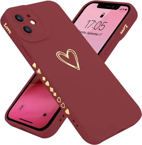 Vista 26 de Teageo Funda compatible con iPhone 12 Pro Max de 6.7 pulgadas para mujeres y niñas, bonito corazón de lujo
