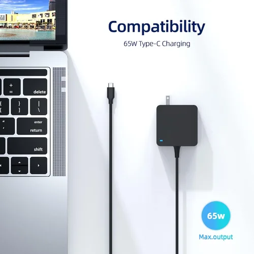 Vista 2 de Cargador de CA tipo C con certificación UL para Asus Zenbook UX325JA UX325EA UX363EA UX363E UX325J UX425JA UX425EA UX435EG UX425J UX425E UX371EA