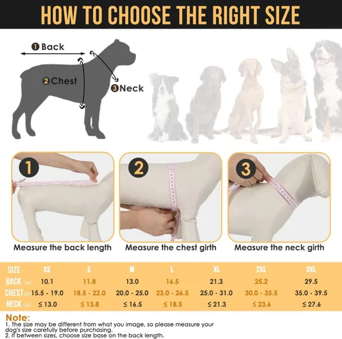 Vista 2 de SlowTon Chubasquero para perros, chaqueta de lluvia ajustable para perros con capucha transparente de doble capa, poncho impermeable con tiras