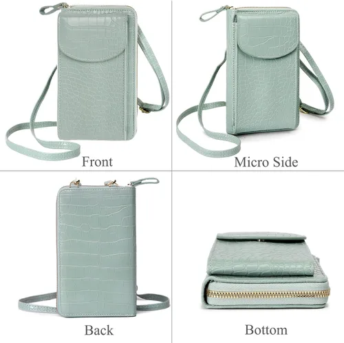 Vista 3 de DIVCIDLC Bolso cruzado pequeño para teléfono celular, cartera con ranuras para tarjetas