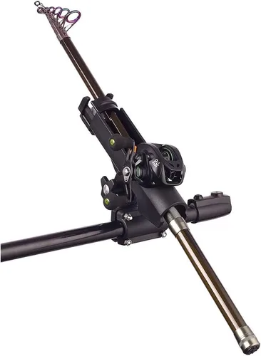 Vista 6 de HiUmi Adjustable Black Fishing Rod Holder for Boat Kayak Swivel Side Mount Kits Tackle