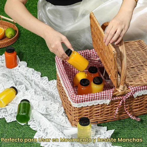 Vista 6 de KEYWING Paquete de 24 botellas de chupito pequeñas, tarros de vidrio de 4