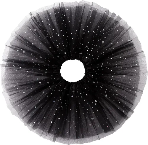 Vista 2 de Jastore Vestido de ballet de princesa con lentejuelas y estrellas en capas para niñas de 2 a 8 años
