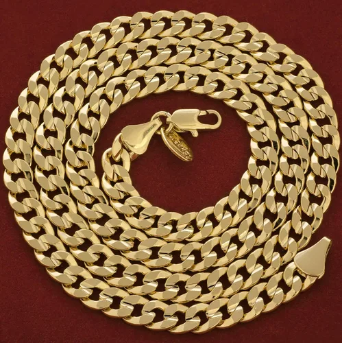 Vista 4 de LIFETIME JEWELRY Collar de cadena de eslabones cubanos chapado en oro de 24 quilates para hombres y mujeres (0.236in y 0.374in), Chapado en oro, No