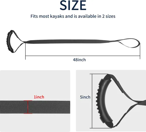 Vista 5 de Fishing Kayak Stand up Assist Strap Upgrade Double Nylon Webbing for dragging Kayak