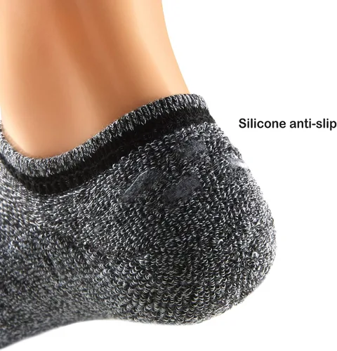 Vista 5 de MONFOOT 5 pares de calcetines antideslizantes acolchados para mujer y hombre, paquete múltiple